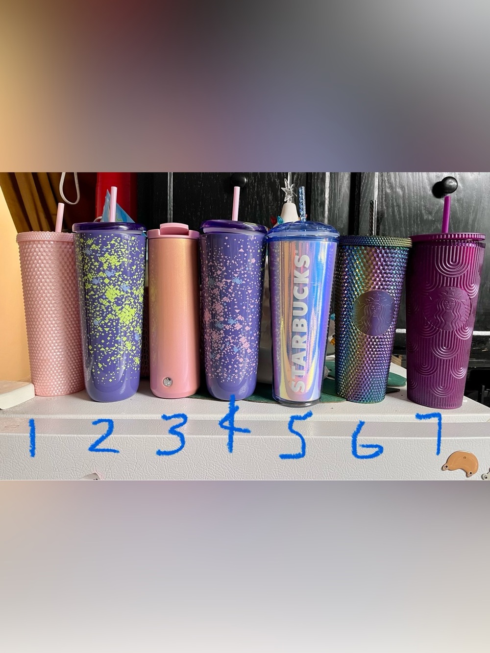 Various venti Starbucks reusable tumblers thermos cup mug metal plastic
